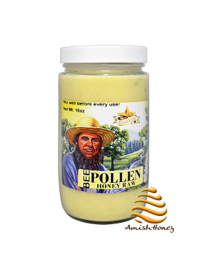 Bee Pollen Honey Raw (16 oz.)
